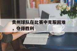 双赢体育娱乐-贵州球队在比赛中克服困难，夺得胜利