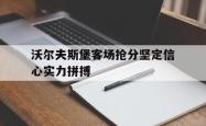 双赢体育娱乐-沃尔夫斯堡客场抢分坚定信心实力拼搏
